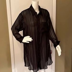 Zara Sheer Button Down Tunic - XS - Brand new